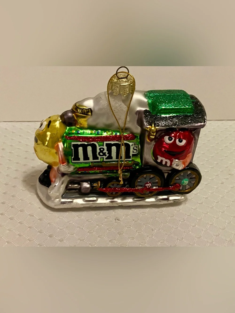 KURT ADLER Whimsical M&M Train Ornament. No Box.